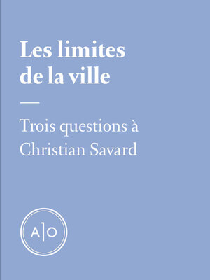cover image of Les limites de la ville